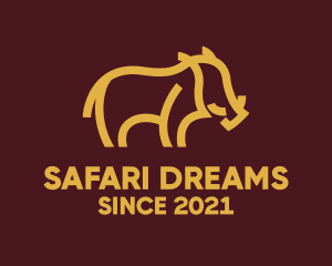 Safari Wild  Boar  logo design