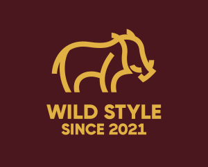 Safari Wild  Boar  logo design