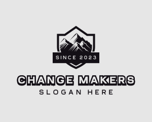 Mountain Peak Hiking logo design