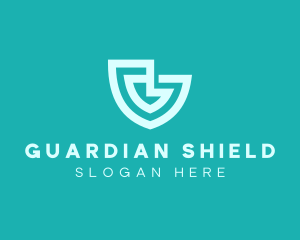 Modern Digital Shield logo design