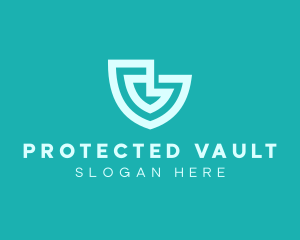 Modern Digital Shield logo design