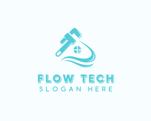 Plumbing Pipe Wrench logo design