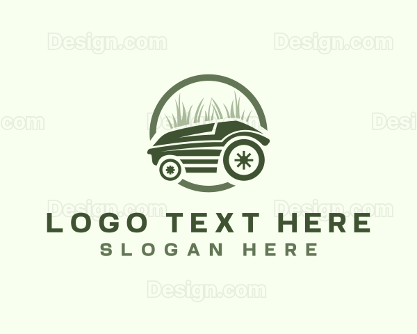 Robotic Mower Lawn Landscaping Logo