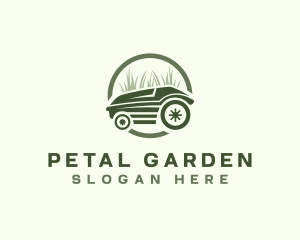 Robotic Mower Lawn Landscaping logo design