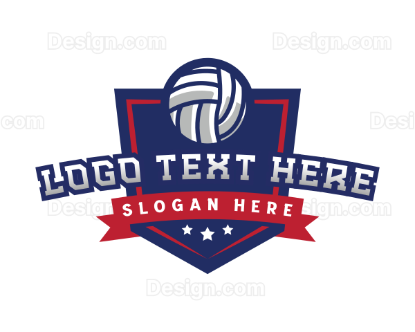 Volleyball Sports Tournament Logo