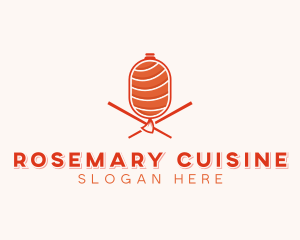 Japanese Cuisine Sashimi  logo design