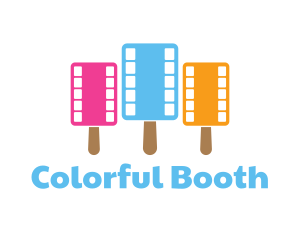 Colorful Popsicle Filmstrip logo design