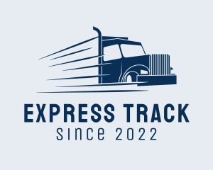 Express Delivery Haulage Truck logo design