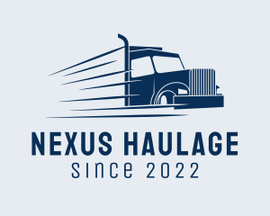 Express Delivery Haulage Truck logo design