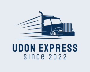 Express Delivery Haulage Truck logo design