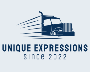 Express Delivery Haulage Truck logo design