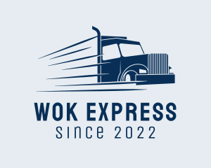 Express Delivery Haulage Truck logo design