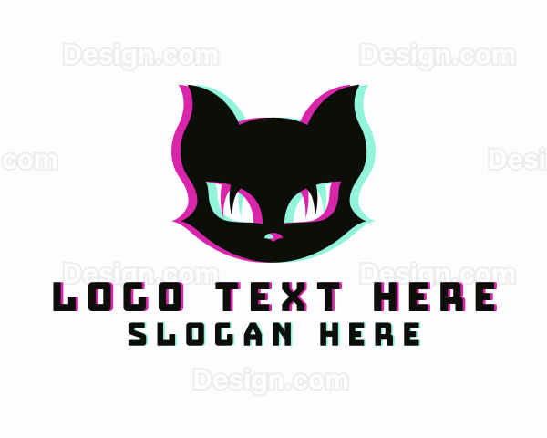 Glitch Gaming Cat Logo