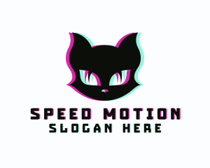 Glitch Gaming Cat logo design