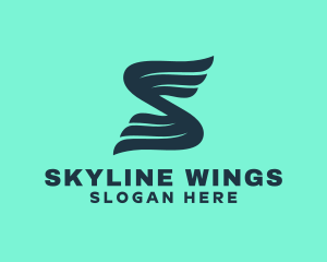 Wing Business Letter S logo design