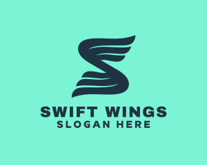 Wing Business Letter S logo design