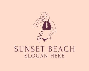 Woman Sexy Bikini logo design