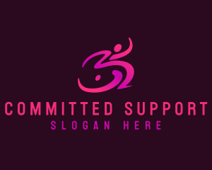 Wheelchair Disability Support logo design