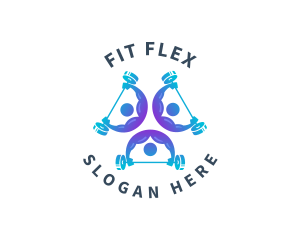 Fitness Barbell Gym logo design