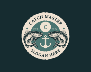 Anchor Fish Fishing logo design