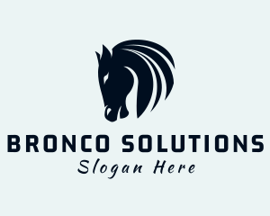 Horse Equine Silhouette logo design