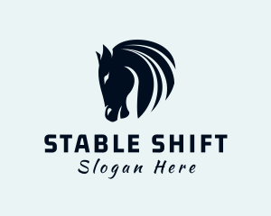 Horse Equine Silhouette logo design