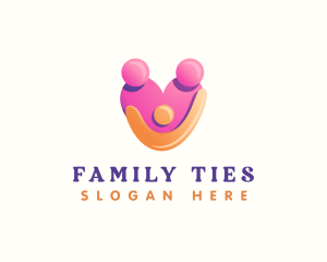 Heart Family Love logo design