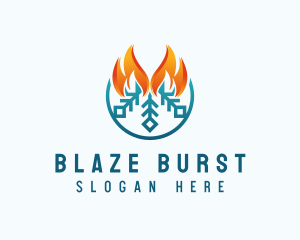 Flame Cooling Breeze logo design