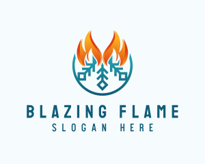 Flame Cooling Breeze logo design