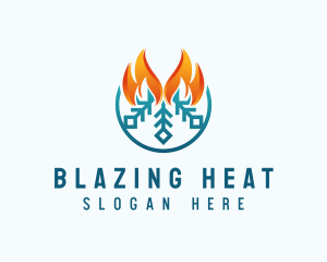 Flame Cooling Breeze logo design