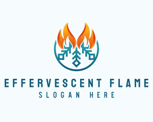 Flame Cooling Breeze logo design