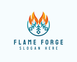 Flame Cooling Breeze logo design