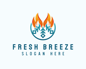 Flame Cooling Breeze logo design