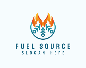 Flame Cooling Breeze logo design