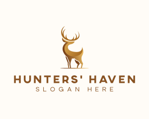 Luxury Deer Antler  logo design