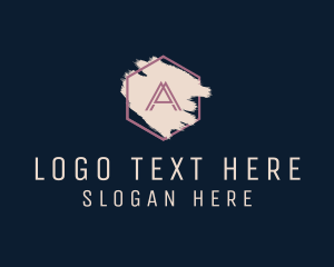 Hexagon Makeup Letter A Logo