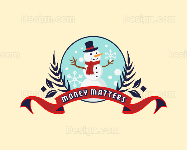 Christmas Holiday Snowman Logo
