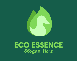 Green Eco Bird logo design