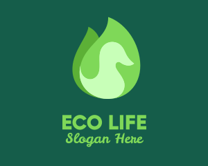 Green Eco Bird logo design