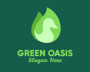 Green Eco Bird logo design