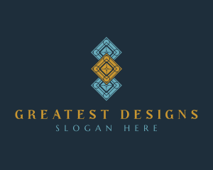 Interior Design Flooring Pattern logo design