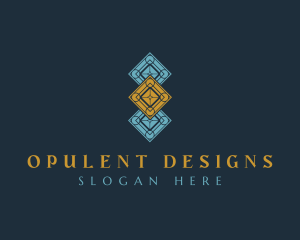 Interior Design Flooring Pattern logo design