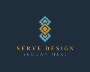 Interior Design Flooring Pattern logo design