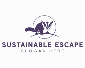 Wild Sugar Glider Animal logo