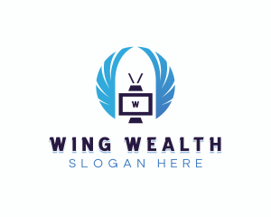 Wing Media Television logo design