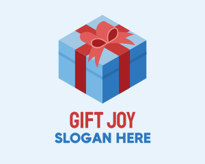 Isometric 3D Gift Present logo