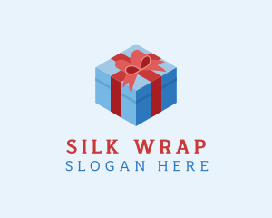 Isometric 3D Gift Present logo design