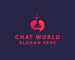 Scientific Laboratory Chat App logo design