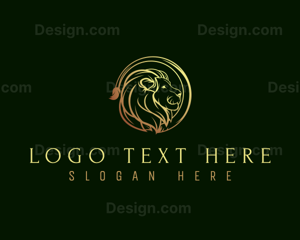 Luxury Wild Lion Logo