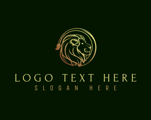 Luxury Wild Lion Logo